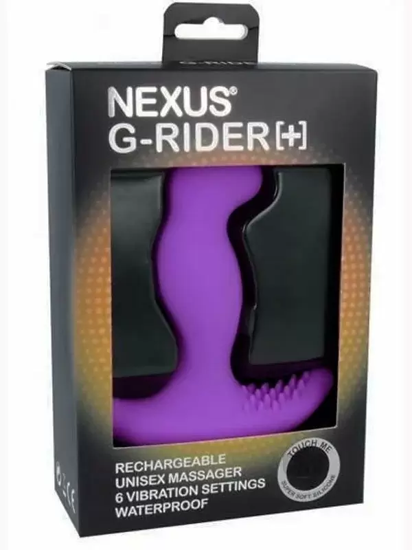 Изогнутый стимулятор простаты Nexus G-Rider+, 12,6 см, подходит для стимуляции зоны G, фиолетовый