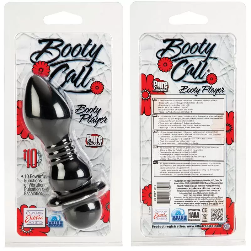 Водонепроницаемая анальная пробка Booty Player - Black