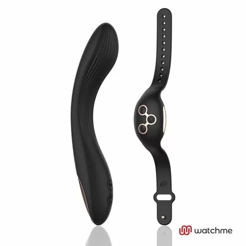 Вибратор с пультом управления ANNES DESIRE CURVE G-SPOT WIRLESS TECHNOLOGY WATCHME BLACK / GOL