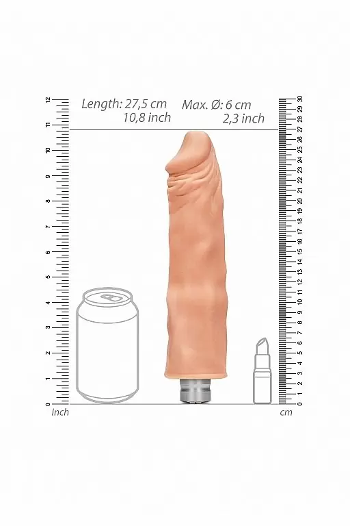 Фаллоимитатор с вибрацией Vibrating Dildo - 25 см.