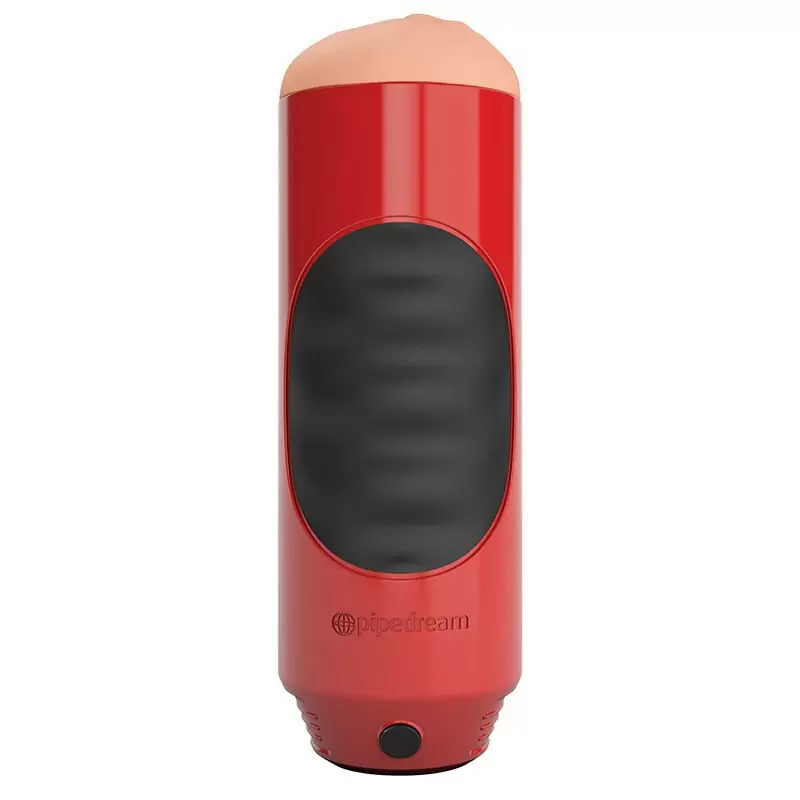 Мастурбатор ротик Mega Grip Vibrating Stroker Mouth с вибрацией - красный