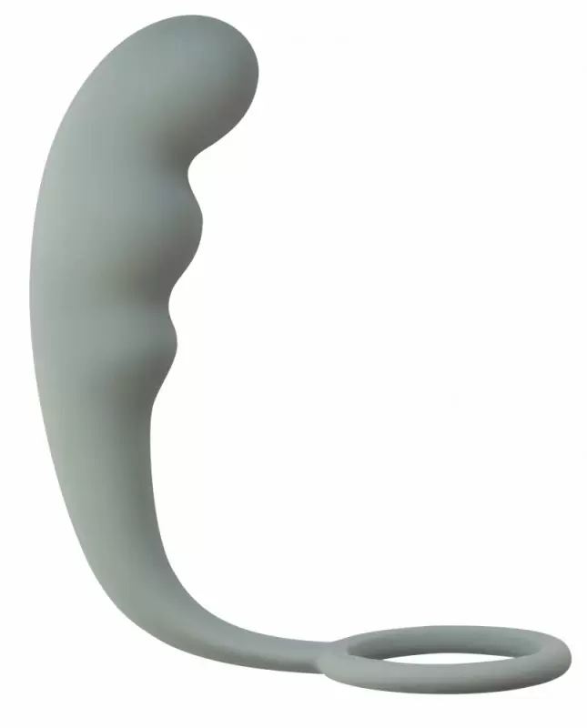 Анальный стимулятор с эрекционным кольцом Mountain Range Anal Plug Grey 4218-02Lola