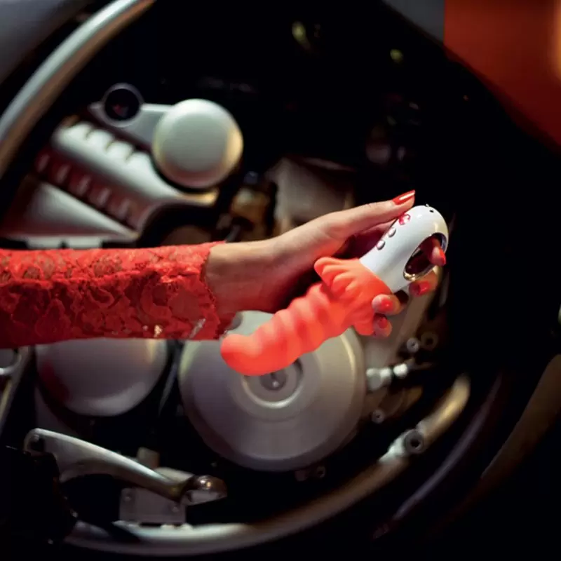 Фактурный вибратор Fun Factory G5 Moody, 18,8 см, силикон, оранжевый