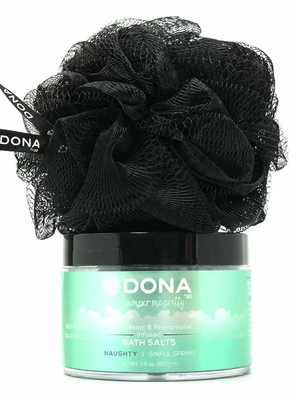 Подарочный набор Dona Be Desired Naughty: соль с феромонами и мочалка – весенний, 215 г