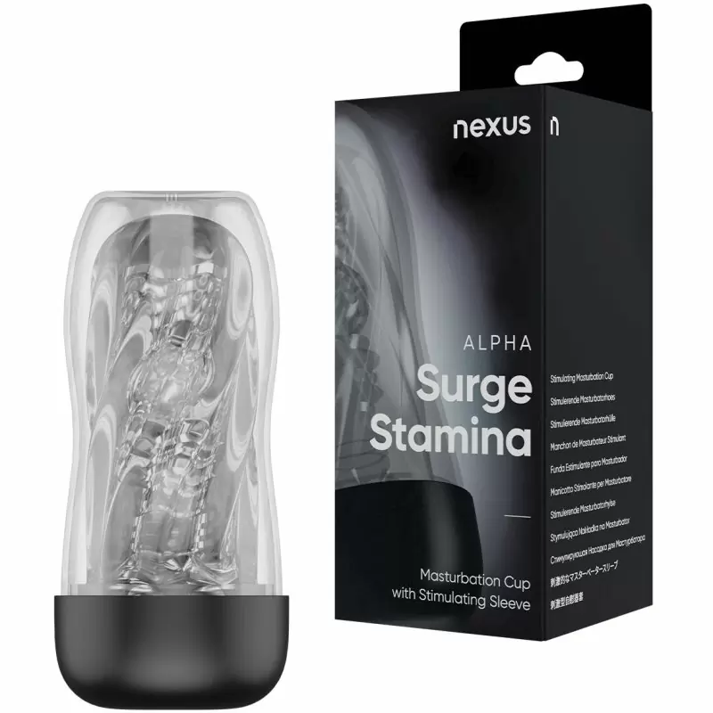 Мастурбатор «Alpha Surge Stamina» в прозрачной колбе