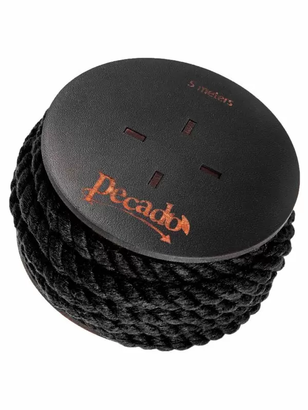 Веревка для фиксации Pecado BDSM, на катушке, хлопок, 5 м, черная