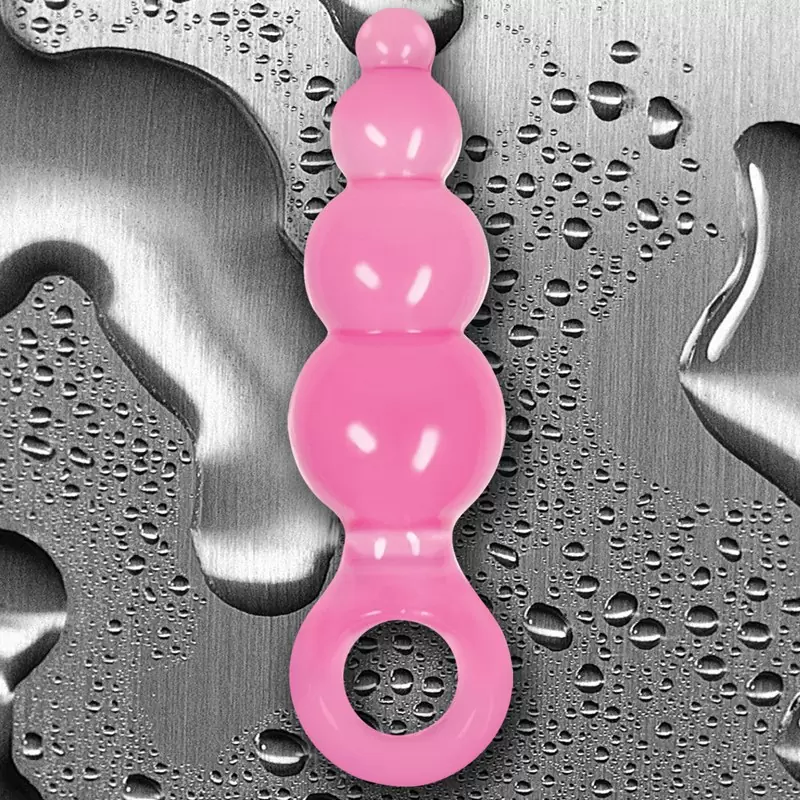 Анальная пробка с кольцом Jolie Ripples Small – розовая