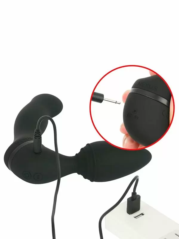 Гибридный стимулятор простаты Nexus Revo Twist, 15 см с пультом Д/У, черный