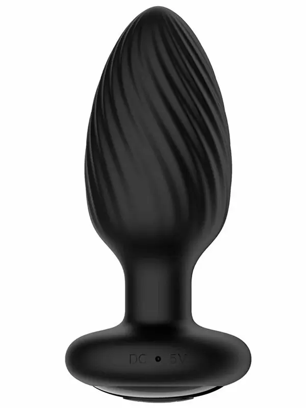 Средняя анальная вибровтулка Nexus Tornado Medium с функцией вращения, 8,7 см, размер M, черная | Он и Она 18+