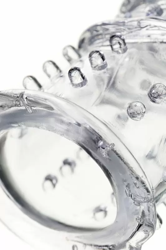 Увеличивающая насадка на пенис TOYFA A-Toys со спиралевидным рельефом – прозрачный