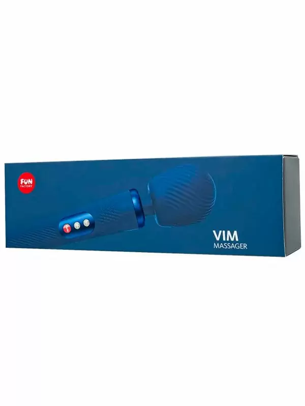 Мощный вибратор Fun Factory VIM VIBRATING WAND, 5 скоростей, силикон, синий
