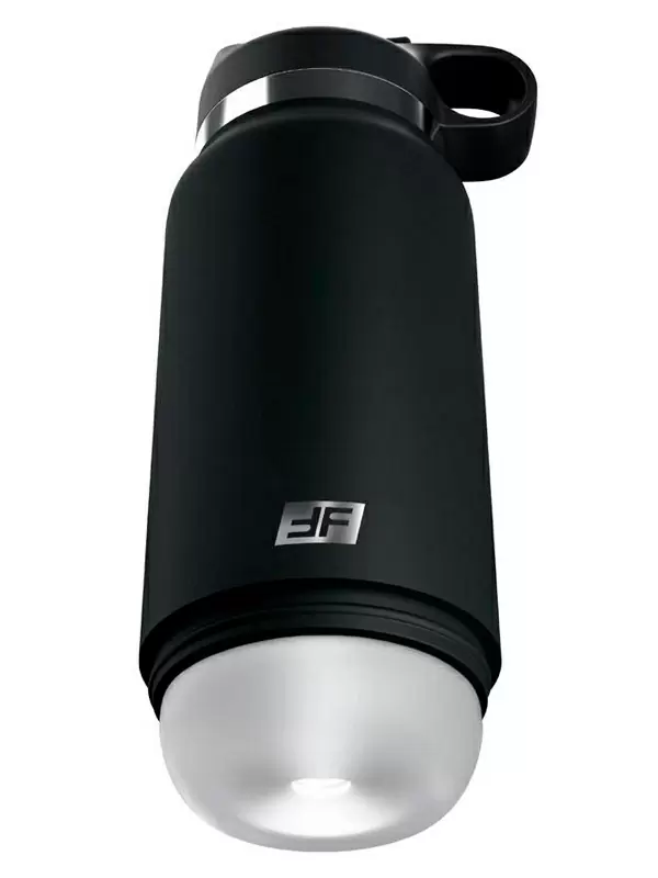 Нереалистичный мастурбатор Pipedream FAP FLASK, 22,8 см, в виде бутылки для воды, чёрный