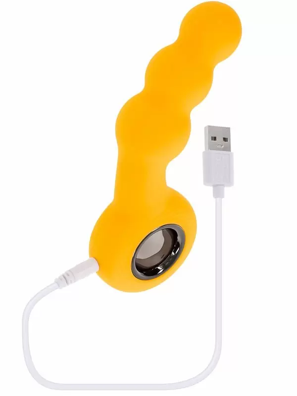Анальная пробка Evolved Bumble, с вибрацией, 12 режимов, желтая