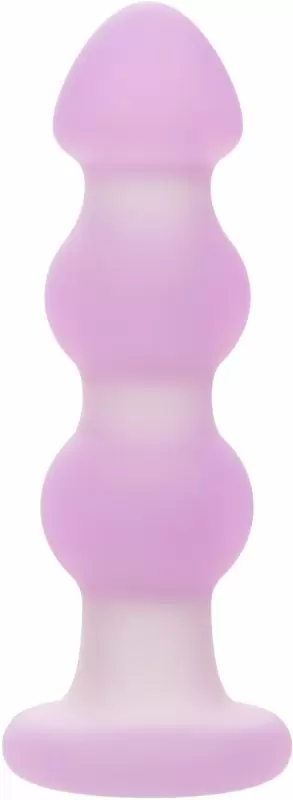 Элегантная анальная вибропробка LAVENDER HAZE BEADED PROBE, 10 режимов, 3 бусины, 10,75 см, лавандовый