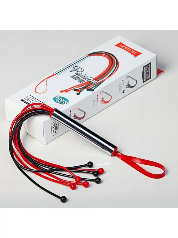 Плеть Sitabella Мини с шариками – черно-красный