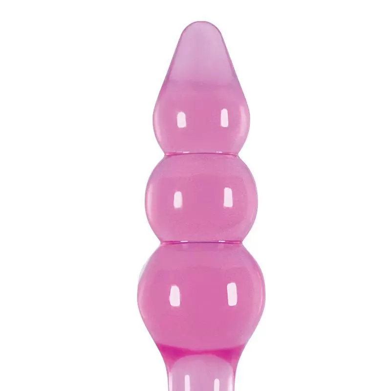 Анальная елочка Jelly Rancher T-Plug Ripple градуированная – розовый