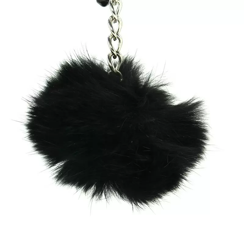 Зажимы на соски Pom Pom Nipple Clamps с пухом – черные	