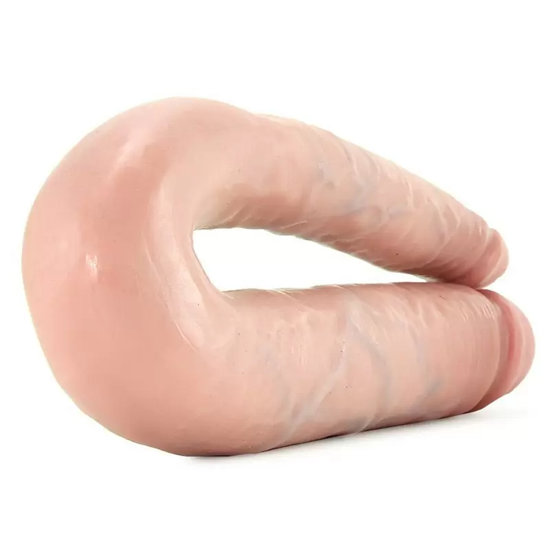 Фаллоимитатор двухголовый U-образный Double Trouble Large большой – телесный