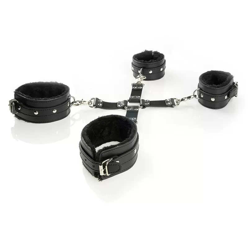 Бондаж Cumfy Hogtie крестообразный – черный	