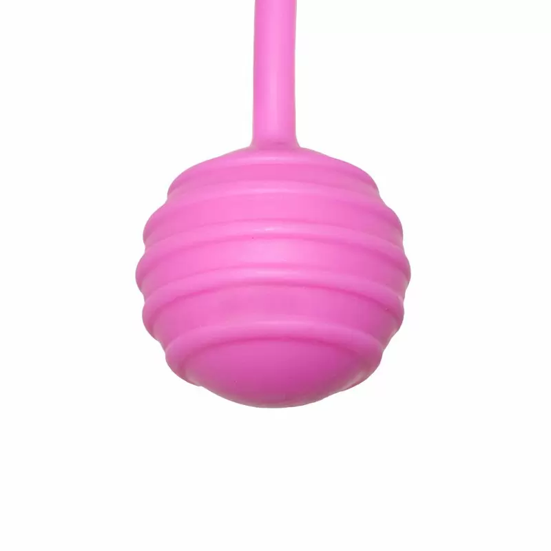 Двойные ребристые вагинальные шарики Easy toys, 16 см, силикон, розовый