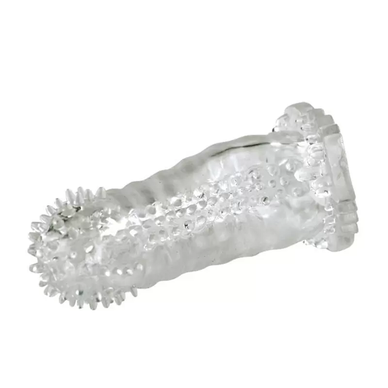 Насадка на пенис Brave Man со стимуляцией клитора и ануса – прозрачный