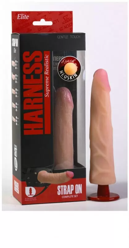 Фаллоимитатор NeoSkin с поясом Harness Medical Technology 18,2 x 3,2 см – телесный