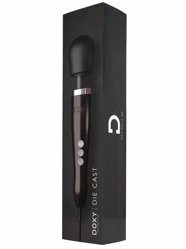 Мощный вибратор Doxy Die Cast, 37 см, силикон, черный