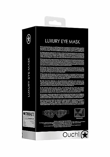 Маска на глаза (повязка) Luxury Eye Mask — черная, универсального размера