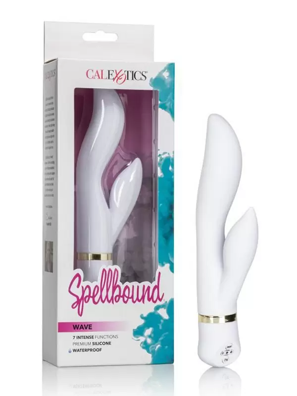 Чувственный вибромассажер для двойной стимуляции Spellbound Wave – белый