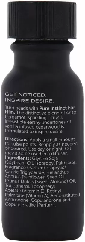 Парфюмерное масло PURE INSTINCT мужское 15 мл