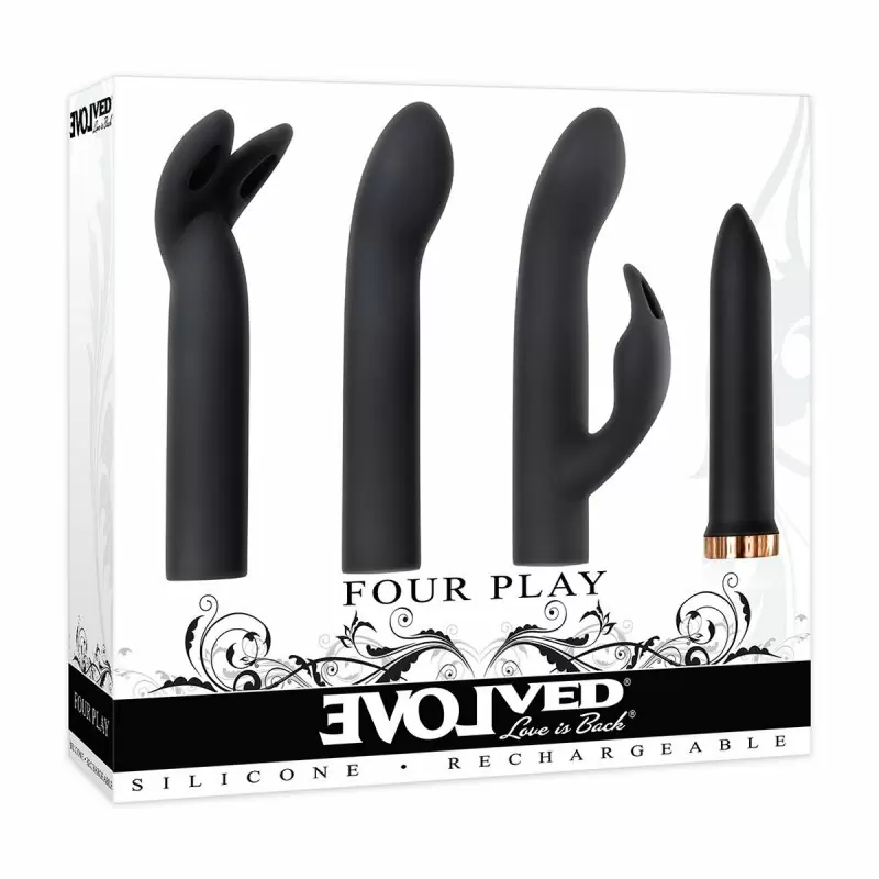 Вибропуля с 3 насадками Four Play от Evolved
