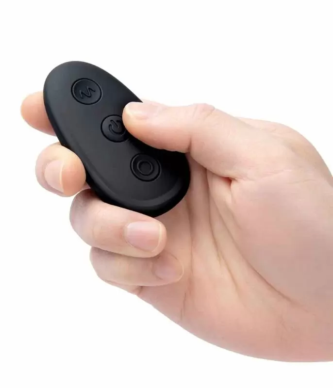 Мощный стимулятор простаты BlueLine Prodder - Sphincter Training, с пультом Д/У, 12,5 см, 4 режима, силикон