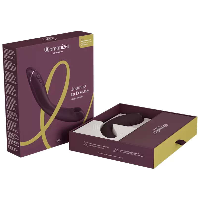 Изогнутый вибратор Womanizer OG Lilac, 17,6 см, силикон, пурпурный