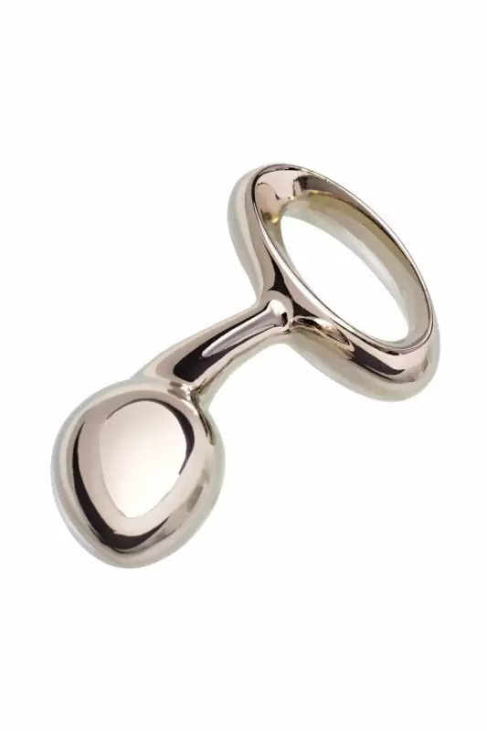 Металлический анальный стимулятор TOYFA с кристаллом цвета алмаза - серебристый