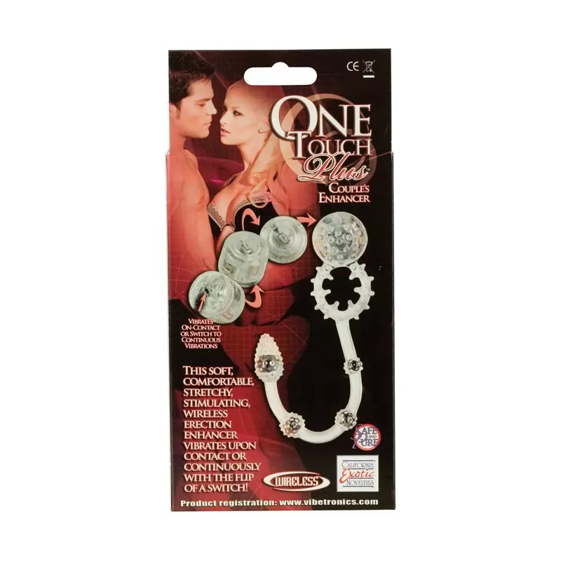 Эрекционное виброкольцо с анальной цепочкой One Touch Plus Couple's Enhancer