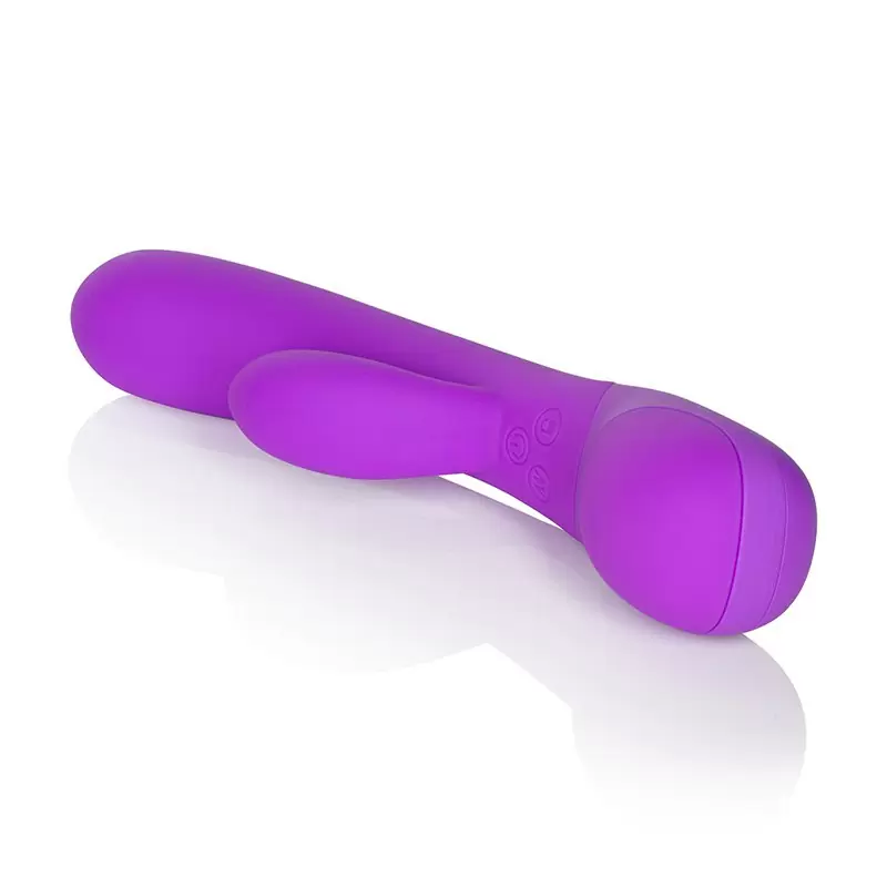 Изогнутый вибратор-кролик Impress “g”, 21 см, 12 режимов, силикон,  фиолетовый