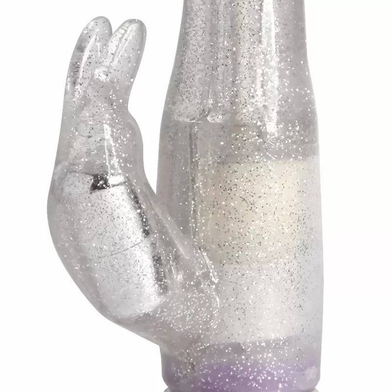 Высокотехнологичный вибромассажер Rotating G-Spot Rabbit с клиторальным стимулятором – прозрачный