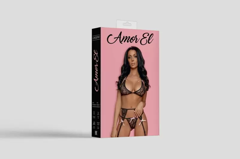 Комплект эротического белья черный Barselona Amor El (S/M)