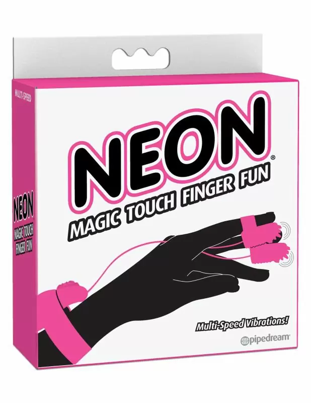 Вибронасадки на пальцы Neon Magic Touch Finger Fun с выносным пультом управления - розовый