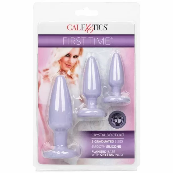 Набор анальных пробок из силикона FIRST TIME CRYSTAL BOOTY KT-PR