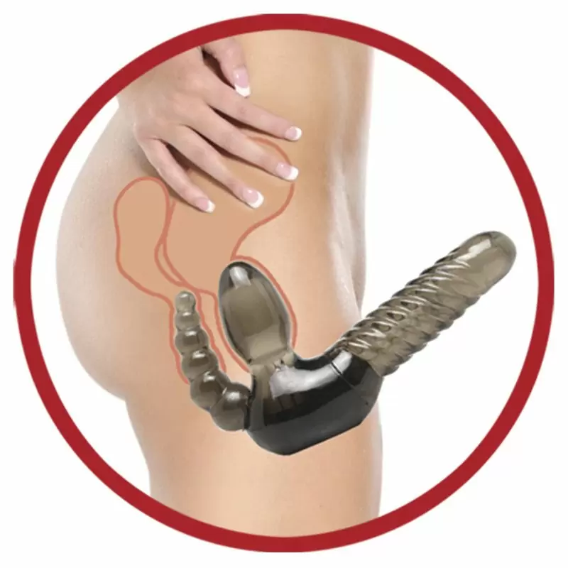 Женский страпон тройного действия Strapless