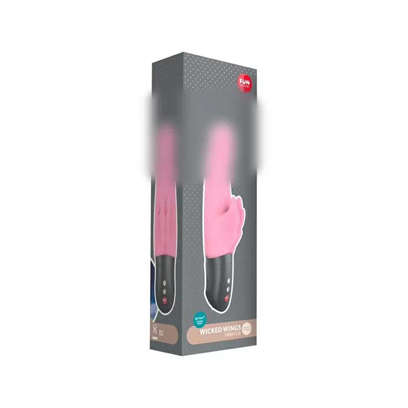 Рельефный вибратор-кролик Fun Factory Wicked Wings, 6 режимов, 19,8 см, силикон, розовый