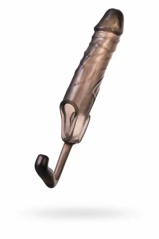 Увеличивающая насадка на пенис TOYFA XLover с дополнительным стимулятором – серый