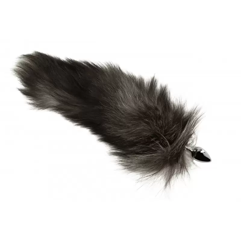 Анальная пробка с черным хвостом