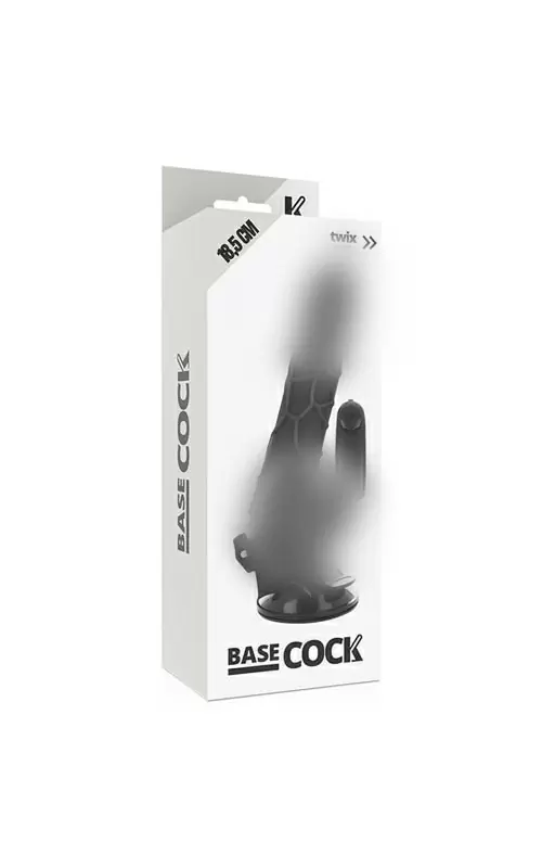 Фаллоимитатор с вибрацией BASECOCK REALISTIC VIBRATOR REMOTE CONTROL BLACK 18.5CM