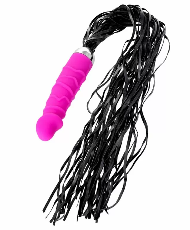 Вибромассажер TOYFA Black&Red с плетью – розовый