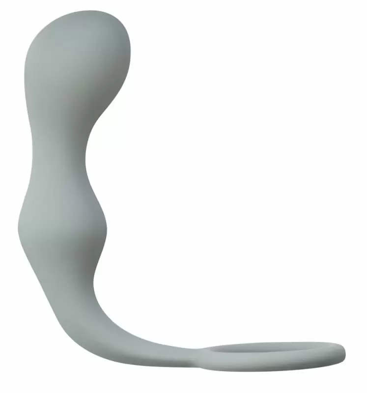 Анальный стимулятор с эрекционным кольцом Double Pleasure Anal Plug – серый 