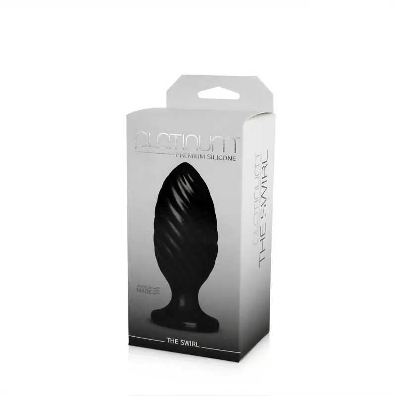 Анальная пробка Platinum Premium Silicone The Swirl – черный