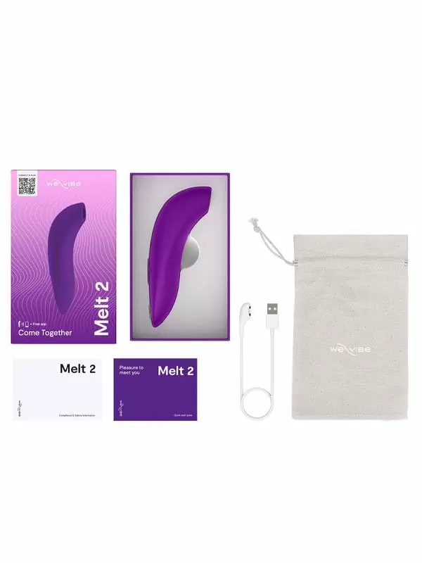 Бесконтактный стимулятор клитора We-Vibe Melt 2, с технологией Pleasure Air, 12 скоростей, 13,8 см, фиолетовый