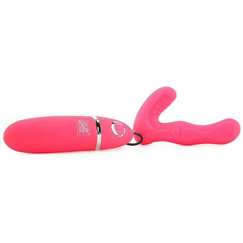 Вибромассажер Power Play Dual Pleaser для двойной стимуляции – розовый